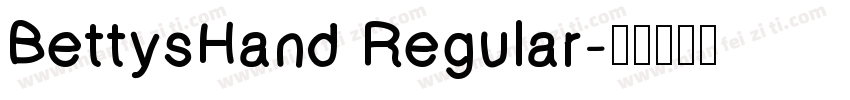 BettysHand Regular字体转换